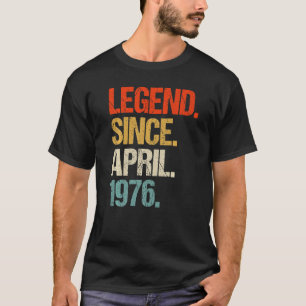Camiseta vintage 1976 47º aniversário retrô 47 anos 1