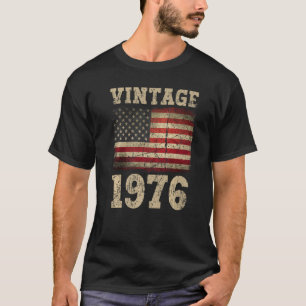 Camiseta Vintage 1976, Bandeira Americana Para A Praça De A