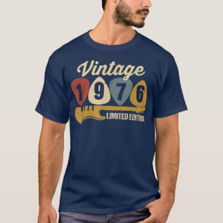 Camiseta Vintage 1976 Birthday Retro Guitar 46th Birthday P