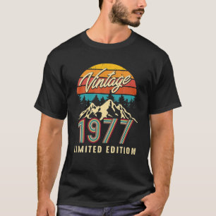Camiseta Vintage 1977 45th Birthday, 45 anos