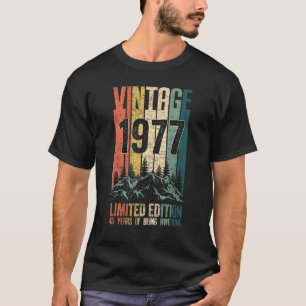 Camiseta Vintage 1977 Aniversário de 45 anos