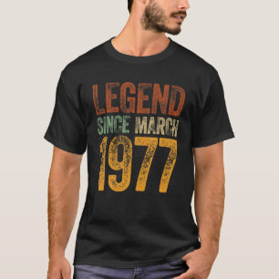 Camiseta Vintage, 1977, Aniversário, Nascer desde 1977