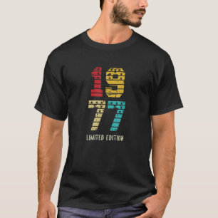 Camiseta Vintage 1977 Aniversário Para Homens E Mulheres