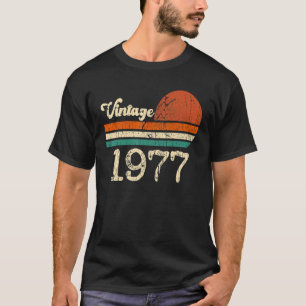 Camiseta Vintage 1977 Feita Em 1977 46º Aniversário 46