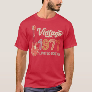 Camiseta Vintage 1977 Guitar lovers 45th Birthday Electric 