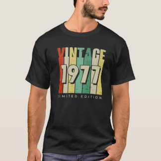 Camiseta Vintage 1977 Limited Edition - Presentes de Aniver