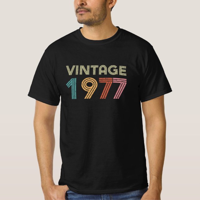 Camiseta "Vintage 1977", masculino (Frente)
