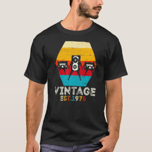 Camiseta Vintage 1978 43rd Birthday Cassette Tape For Men W
