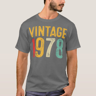Camiseta Vintage 1978 44 Aniversário Homens Mulheres 44