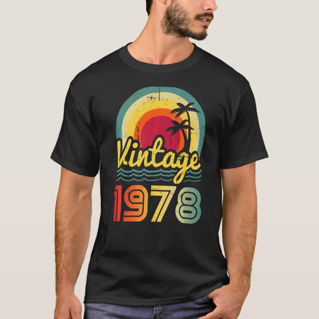 Camiseta Vintage 1978, 44 anos, 44 (Frente)