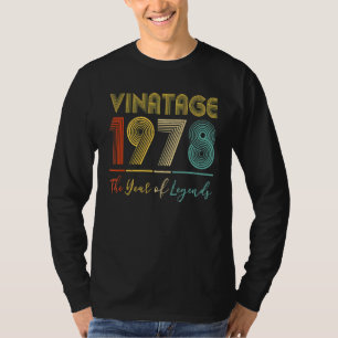 Camiseta Vintage, 1978, 44, Ideias De Aniversário Homens Dã