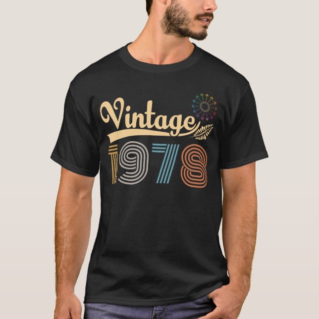 Camiseta vintage 1978 birthday (Frente)