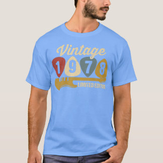 Camiseta Vintage 1978 Birthday Retro Guitar 44th Birthday P