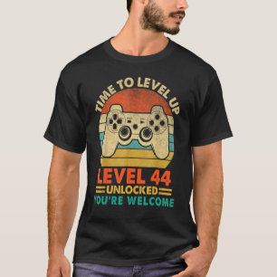 Camiseta Vintage 1978 Engraçado Jogador de Vídeo de 44 Anos