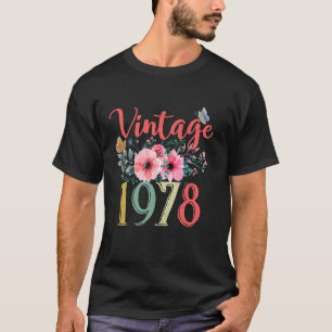 Camiseta Vintage 1978 Floral Hippie Groovy Flor Silvestre 4