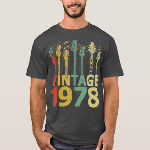 Camiseta Vintage 1978 Guitarista Alavanca Dons 42º