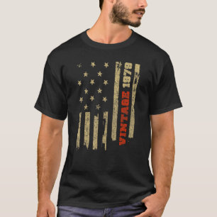 Camiseta Vintage 1979 Antiga Glória Americana Bandeira Aniv
