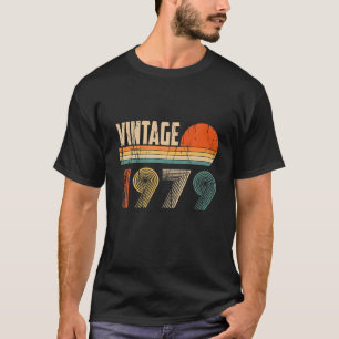 Camiseta Vintage 1979 Crianças Engraçadas 43 Anos Homens 