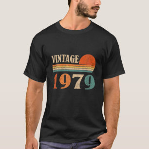 Camiseta Vintage 1979 Crianças Engraçadas 43 Anos Homens Mu