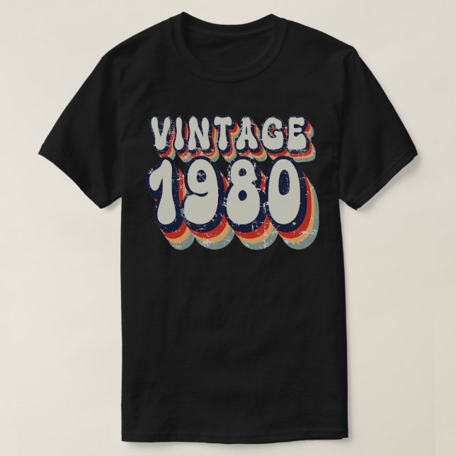 Camiseta Vintage 1980 (Frente do Design)