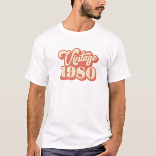 Camiseta Vintage 1980, 40 Anos, aniversário de 40 anos de p