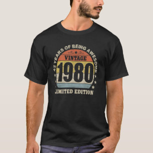 Camiseta Vintage 1980 42 Anos De Ser Incrível