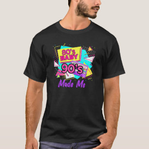 Camiseta Vintage 1980 80 Bebê 1990 90 Fez-Me Nostalg Retroa