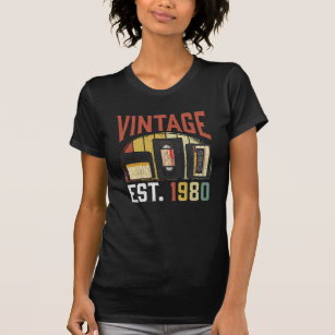 Camiseta Vintage 1980 Birth Cassette Antiga Music Lover