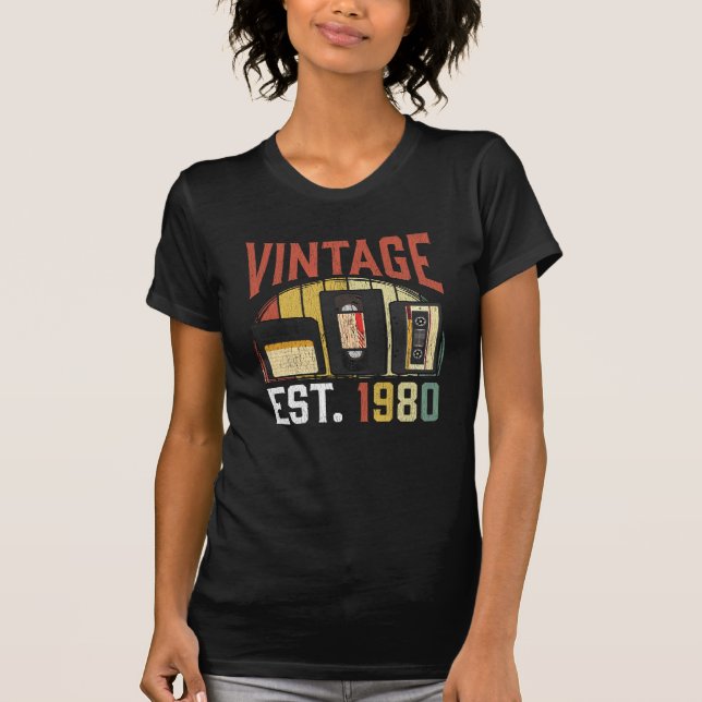 Camiseta Vintage 1980 Birth Cassette Antiga Music Lover (Frente)