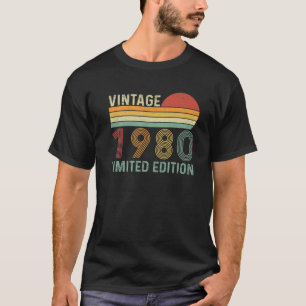 Camiseta Vintage 1980 Distressed 42Nd Bday 42 Years Old Bei