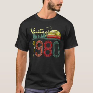 Camiseta Vintage 1980 Feita Em 1980 42nd Birthday Gift 42 Y