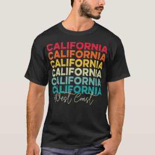 Camiseta Vintage 1980 West Coast Funny California Cali CA