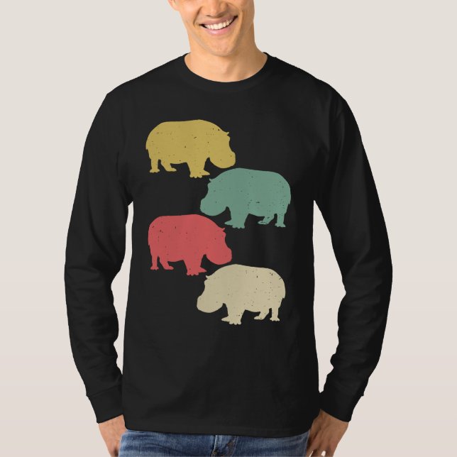 Camiseta Vintage 1980  Women  Hippopotamus Retro (Frente)
