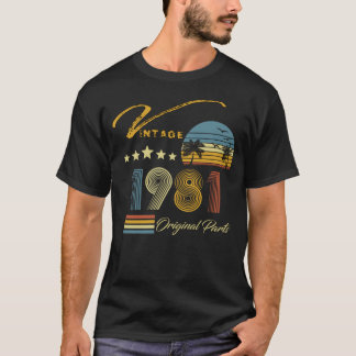 Camiseta Vintage 1981 - 42nd Birthday 42 anos