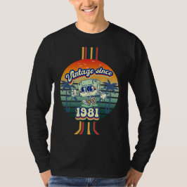 Camiseta Vintage 1981 Retro Revolution 44 Birthday