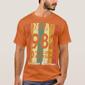 Camiseta Vintage 1982 40 Anos de Ser Incrível 40º Nasciment