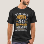 Camiseta Vintage 1982 40 Year Old Gifts 40Th Birthday Gifts<br><div class="desc">Vintage 1982 40 Year Old Gifts 40th Birthday Gifts For Men</div>