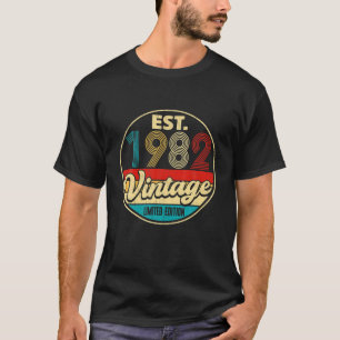Camiseta Vintage 1982 Afastou 40º Bday Bei, 40 Anos