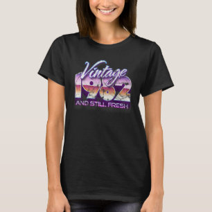Camiseta Vintage 1982 E aniversário de 40 anos fresca