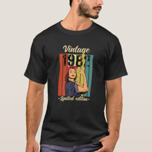 Camiseta Vintage 1982 T S Limited Edition aniversário de 40