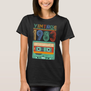 Camiseta Vintage 1983, 40 anos, aniversário de 40 anos 1