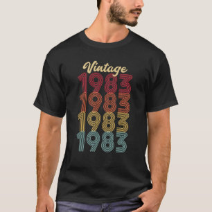 Camiseta Vintage 1983 Feita Em 1983 39º Aniversário 39 Anos