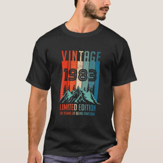 Camiseta Vintage 1983 Limited Edition 39º Aniversário 39 An