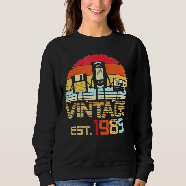 Camiseta Vintage 1985 37th Birthday (Frente)