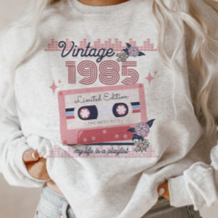 Camiseta Vintage 1985 Limited Edition Music Cassette Retro