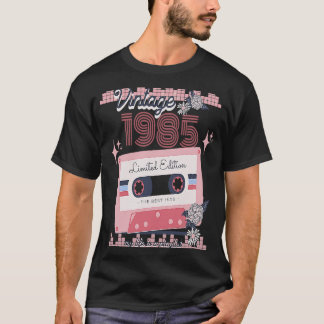 Camiseta Vintage 1985 Music Cassette Song Boho Retro