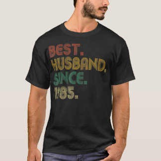 Camiseta Vintage 1985 Retro 36 anos Aniversário de Casament