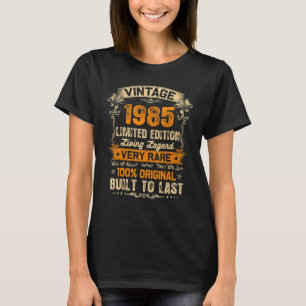 Camiseta Vintage 1985 Retro Classic 37th Aniversário 37 Ano