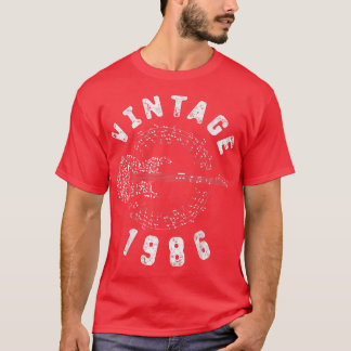 Camiseta Vintage 1986 Birthday Limited Edition Música de Vi