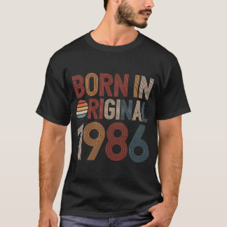 Camiseta Vintage 1986 Birthday Retro 70s Style Vintage 1986